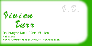 vivien durr business card